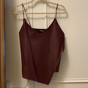Do + Be Maroon Leather Cami